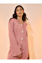 Contrast Edge Bow Detail Top & Pyjama Set - 2