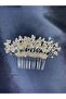 Handmade Crystal Stone Comb, Hair Accessory Engagement Wedding Promise Bridal Crown - 7