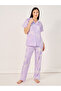 Giraffe Wildlife Print Button Placket Shirt and Pyjama Set