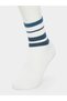 Set of 5 - Striped Cuff Crew Socks - 6