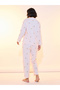 Floral Print Fleece Top & Pyjama Set - 4