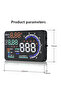 شاشة عرض رأسية للسيارة من نوع AD Digital OBD HUD A8، شاشة عرض رأسية تلقائية HUD OBD تعكس الضوء على الزجاج الأمامي، جهاز عرض LED... - 5