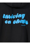 Back Slogan Print Heavy Oversized Hoodie - 4