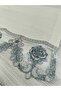 Lace Linen Fabric Runner 40 cm X 120 cm (Blue) - 2