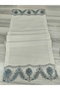 Lace Linen Fabric Runner 40 cm X 120 cm (Blue)