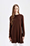 Regular Fit Crew Neck Side Slit Longline Tunic