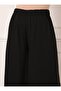 Plus Size Loose Cut Lined Chiffon Trousers - Black - Alia - 6