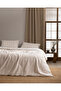 Linda Striped Double 100% Cotton Washable Seersucker Bed Sheet Pcs Duvet Cover Set - White/Coral
