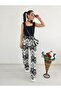 Twist Fabric Patterned Trousers