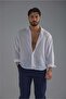Men's Linen White Button Shirt White