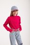 Girl's Plain Knitwear Sweater Wide Leg Jeans Pants Colorful Belt 3-Piece Set - 2