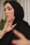 شال بنمط D باللون الأسود - 5