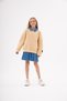 Girl's Jeans Collar Raised Sweatshirt Pleated Denim Skirt Set of 2 - 2