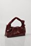 Women's Burgundy Mini Chain Hand and Shoulder Bag - 2