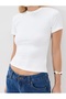 White Darkalıp Slimfit Soft Rib Crew Neck Sleeveless Tshirt - 5