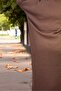 100% Acrylic Hair Knitting Patterned Low Sleeve Cycling Collar Extra Large Size Knitting Dress - 5