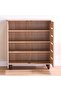 Ricky 14-Pair Shoe Cabinet - White Oak L75xW32xH86cm - 4