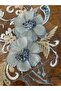 Embossed Flowery Sequined Embroidered Applique Sewing Accessory 31X19 cm - 2