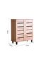 Ricky 14-Pair Shoe Cabinet - White Oak L75xW32xH86cm - 8