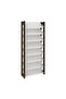 Lean 8-Tier Tall Shoe Cabinet-24 Pairs - White/Walnut L69xW26.3xH165.5cm - 3