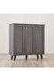 Alfa 3-door Shoe Cabinet - Walnut L90xw32xh91cm - 3