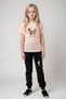 Just Fly Butterfly Printed Girls' Short Sleeve T-Shirt and Sweatpants Set