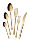Zümra 72 Piece Gold 12-Person 18/10 Fork Spoon Knife Set