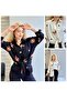 Women's White Embroidered Oversize Comfortable Fit Linen Aerobin Shirt 25Kgmlp028 - 4