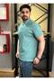 Hakim Yaka Düğmeli  Mint Yeşili  Basic Tshirt - 3