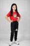 Stay Paw-Sitive Printed Girls Short Sleeve T-Shirt and Sweatpants Bottom-Top Set