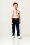 boy / long sleeve crew neck / shirt trousers / men's suit with belt - 4
