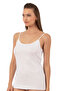 Özkan 0107 Pack of 6 Women's 100% Cotton Rib Flexible Comfortable Rope Strap Knitted Undershirt - 4