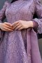 Selver Hijab Evening Dress Lilac - 2