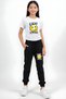 Be You Emoji Printed Girls Short Sleeve T-Shirt and Sweatpants Set