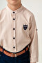 boy / long sleeve crew neck / shirt trousers / men's suit with belt - 7