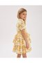 Girl's Colorful Layered Cotton Linen Dress - 7