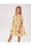 Girl's Colorful Layered Cotton Linen Dress - 6