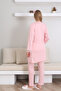 Maternity Pajama Set Buttoned Lace Trimmed Suitable for Breastfeeding / Hijab / Slippers and Crown - 5