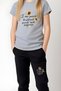 Success and Happiness Printed Girls' Short Sleeve T-Shirt and Sweatpants Set - 4