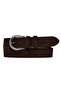 100% Genuine Leather, 4 cm Suede Dark Brown Women's Belt with Nickel Buckle; Jeans, Sports Belt=Sü.70.Ni.Koka