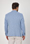Ubaldo Men's Blue Linen Look Knitted Stretching Lycra Cotton Blended Blazer Jacket - 6