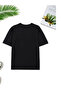 Unisex Black Lover Couple Friend Combination Heart in Row Printed Oversize Cotton T-Shirt 2 Pieces - 2