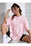 Women'S/Girls' Cute Teddy Bear Printed T-Shirt Oversize Loose Fit