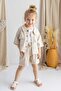 Beige Unisex Shorts - Natural Linen Waist, Laces and Pockets - 5