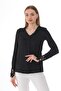Plus Size Women's V-Neck Lace Garnished Shirt G0029 - 3
