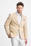 Fenix Men's Oversize Plus Size Camel Regular Fit Cotton Blended Lycra Blazer Jacket - 3