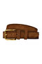 100% Genuine Leather, 4 cm Suede Milk Brown Women's Belt with Nickel Buckle; Jeans, Sports Belt=Sü.70.N.Stka - 3