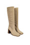 Suede Heeled Boots - 3