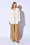 Muslin Natural Cotton Tied Kimono Shirt |   Ecru - 6