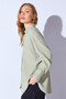Çağla Seersucker Oversize Relaxed Fit Women's Shirt Ek 100161103 - 6